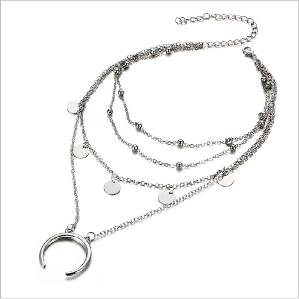 4 for $25✨New✨Boho Crescent Moon Pendant Necklace - Picture 3 of 4